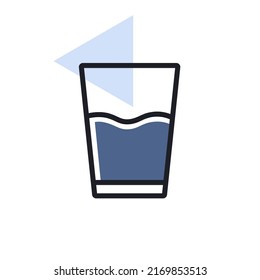 Icono de vector de vidrio de agua. Aparato de cocina. Símbolo gráfico para cocinar diseño de sitio web, logotipo, aplicación, interfaz de usuario