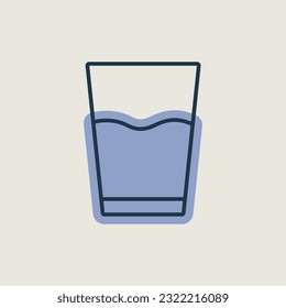 Icono de vector de vidrio de agua. Aparato de cocina. Símbolo gráfico para cocinar diseño de sitio web, logotipo, aplicación, interfaz de usuario