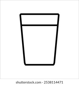 glass of water vector icon line sign