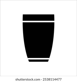 glass of water vector icon line sign