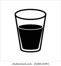 glass of water vector icon line sign