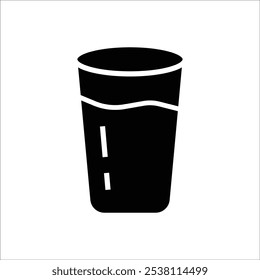 glass of water vector icon line sign