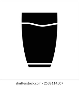 glass of water vector icon line sign