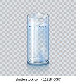 Glass of water, vector illustration