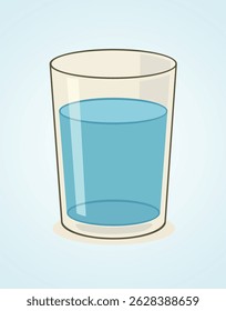 Vaso de Ilustración vectorial de agua