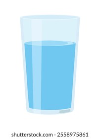 Glass of water with white background