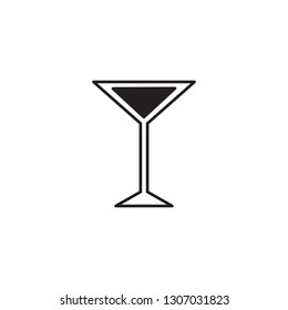 glass of water, wine glass icon vector