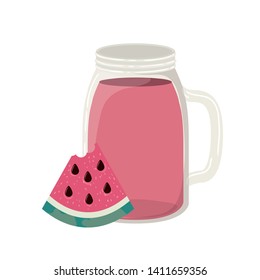 glass with watermelon and skinny drink