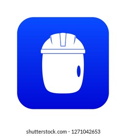 Glass welding mask icon digital blue for any design isolated on white vector illustration