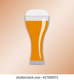 Glass of wheat beer