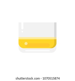 Glass with whiskey.