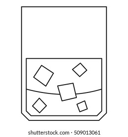 Glass of whiskey icon. Outline illustration of glass of whiskey vector icon for web