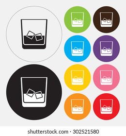 Glass Of Whiskey Icon  - Vector