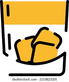 Glass of whiskey, illustration, vector on a white background.