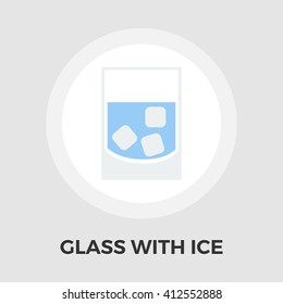 Glass whit ice Icon Vector. Flat icon isolated on the white background. Editable EPS file. Vector illustration.