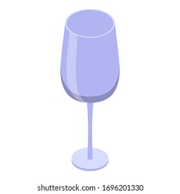 Glass for white wine icon. Isometric of glass for white wine vector icon for web design isolated on white background