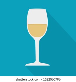 glass of white wine icon- vector illustration