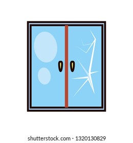 glass window broken icon