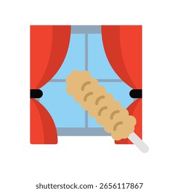 Glasfenster Clean Flat Vector Icon EPS 10 Dateien