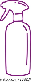 Limpiador de vidrio y ventanas. Ilustración del vector Doodle