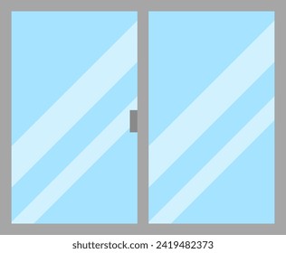 Glass Window Isolated Vector Illustration