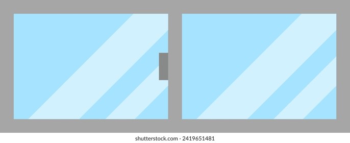 Glass Window Isolated Vector Illustration