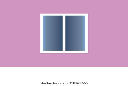 Glass Window On Wall Illustration