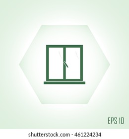 Glass window vector.