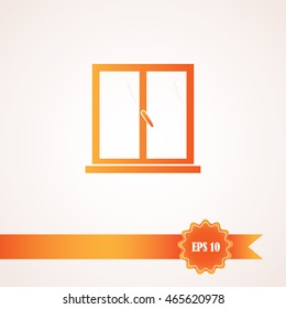 Glass window vector.