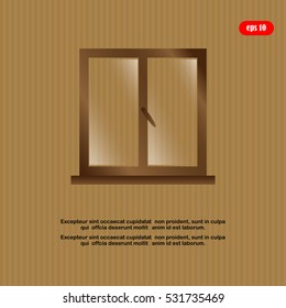 Glass window vector.