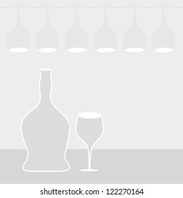 glass and wine
