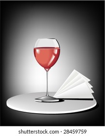 Glass of wine.
