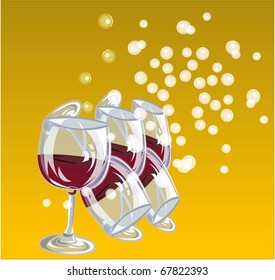 glass in wine
