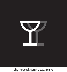 Glass wine bar logo Free Vector 