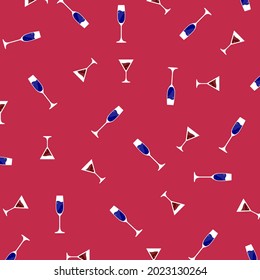 glass of wine, cocktail seamless pattern for background