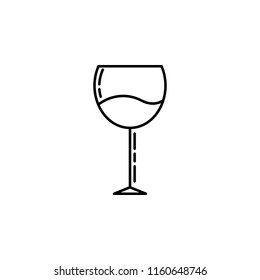glass of wine dusk icon. Element of drinks and beverages icon for mobile concept and web apps. Thin line glass of wine icon can be used for web and mobile