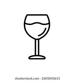 A glass of wine from empty to full. Isolated vector illustration.