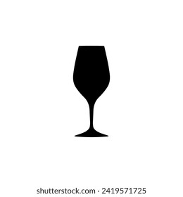 Glass of wine flat vector icon. Simple solid symbol isolated on white background