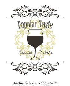 glass of wine floral