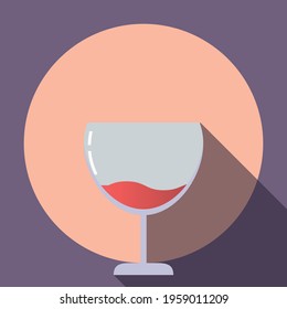 glass of wine in the form of an icon