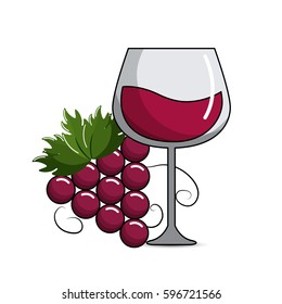 glass of wine with grape icon