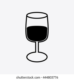 Glass wine icon.