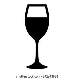 Glass of wine icon .