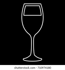 Glass of wine icon .