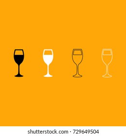 Glass of wine icon .