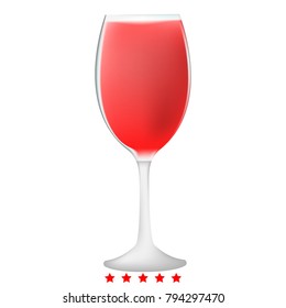 Glass of wine icon .