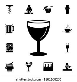 glass of wine icon. Bar icons universal set for web and mobile