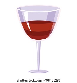 Glass Of Wine Icon. Cartoon Illustration Of Glass Of Wine Vector Icon For Web