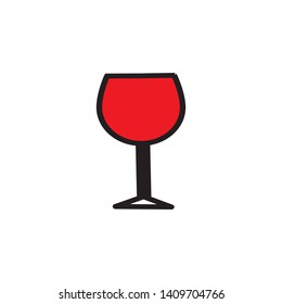 glass wine icon design template