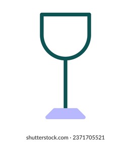 Glass wine icon duotone green purple colour easter illustration vector element and symbol perfect.